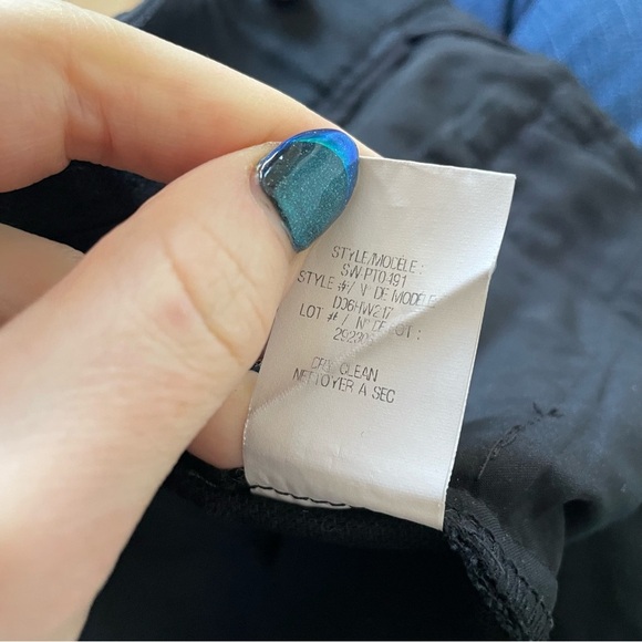 Helmut Lang Women’s Wool Cotton Black Low Rise Trouser Pants D06HW217 EUC Size 0 - Picture 7 of 8